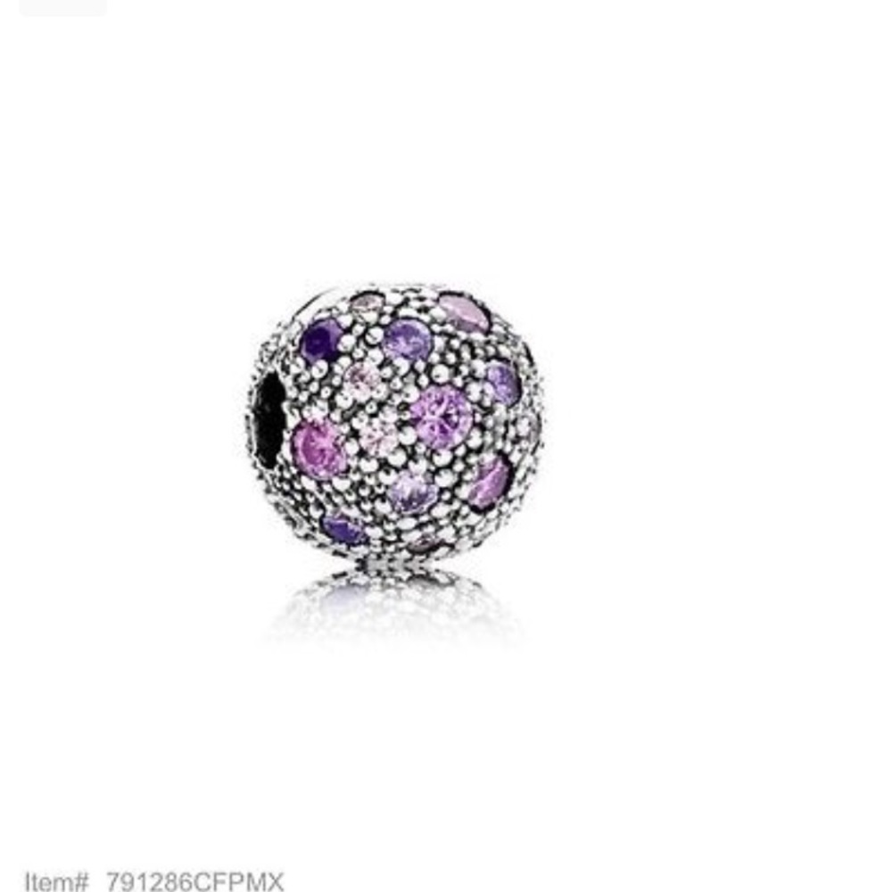 Pandora Charm Cosmic Stars Clip, Violet and Pink